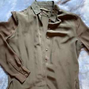 ALLSAINTS Black Silk Blouse